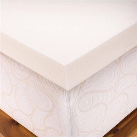 Memory Foam Solutions Twin XL Size 2 Inch Thick  Firm Conventional Polyurethane Foam Mattress Pad Bed Topper UBSPUFX3302